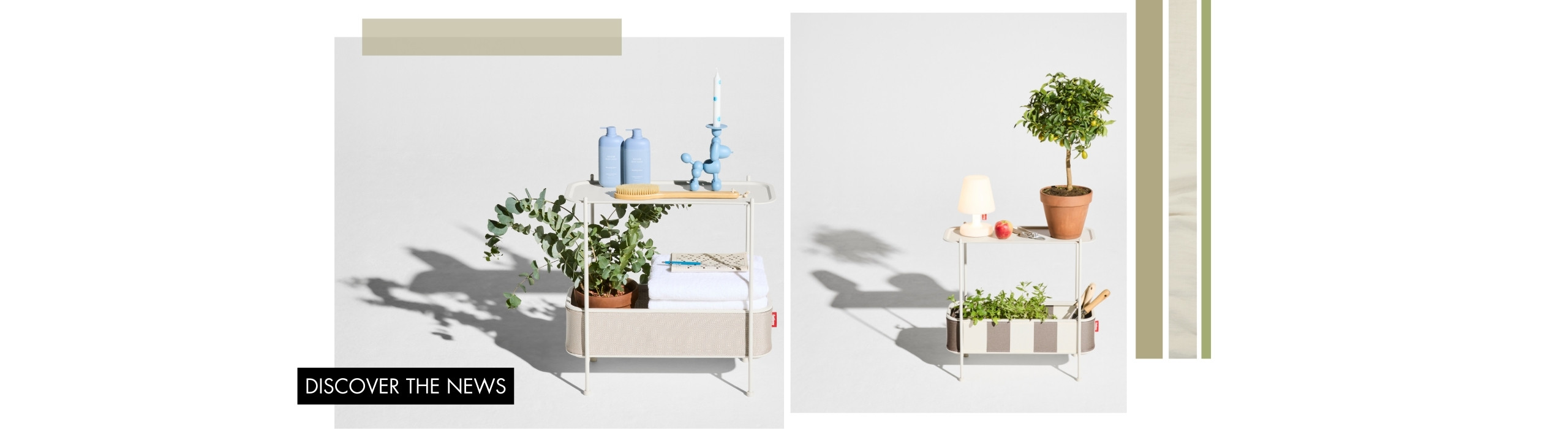 Flowerpot with standing shelf